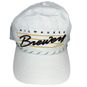 Milwaukee Brewers Baseball Cap White Snapback ‘47Brand Sporty Minimalist Classic